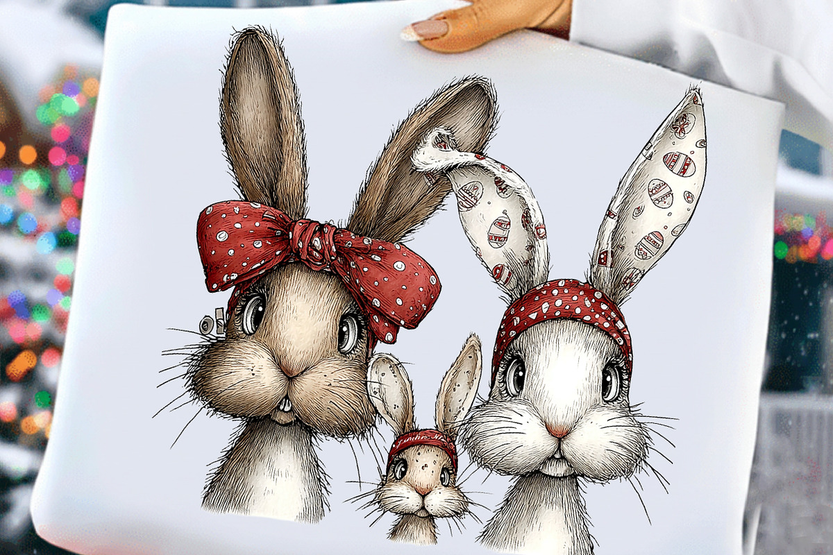 Easter Bunny Clipart Rabbit Png, an Illustration by DreamCafeArt (Photo 6 of 8)