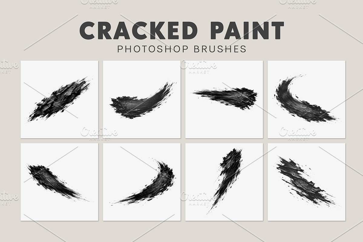 20 Cracked Paint Brushes, a Brush Add-On by AB-TheDesigner (Photo 3 of 4)
