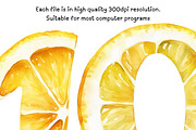 Lemon Numbers Clipart, an Illustration by PassionPNGcreation (Thumbnail 2 of 4)