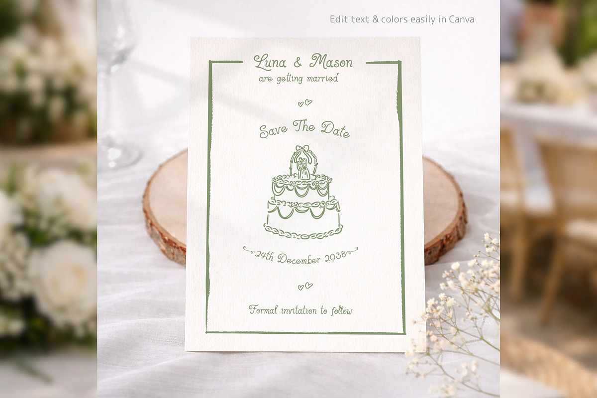 Save the Date Canva bd002, an Invitation Template by TyphoonStudio (Photo 5 of 9)