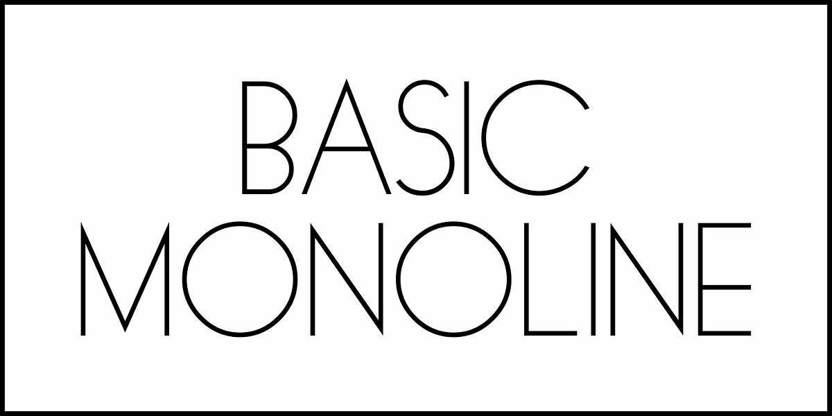 Basic Monoline JNL, a Font by Jeff Levine Fonts (Photo 2 of 5)