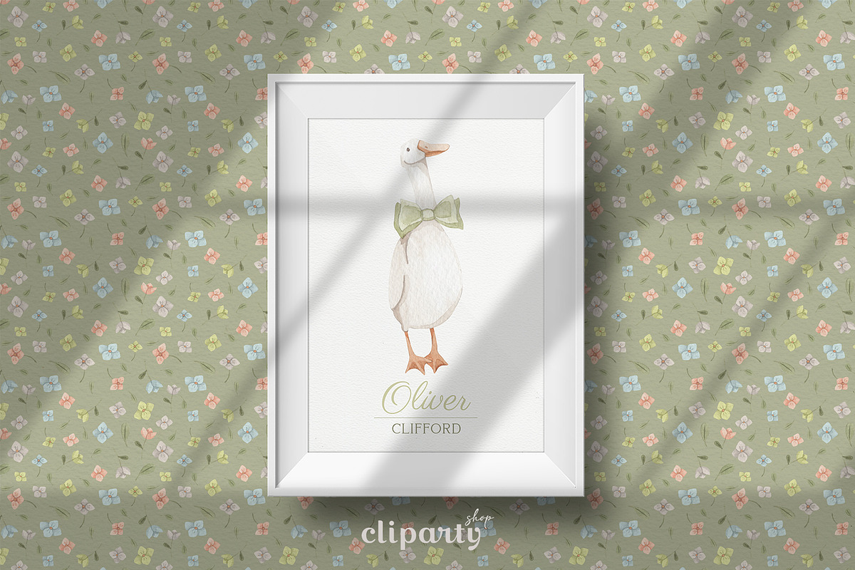 Cottagecore Goose - Clipart Set, an Illustration by Gau Silva Studio (Photo 4 of 8)