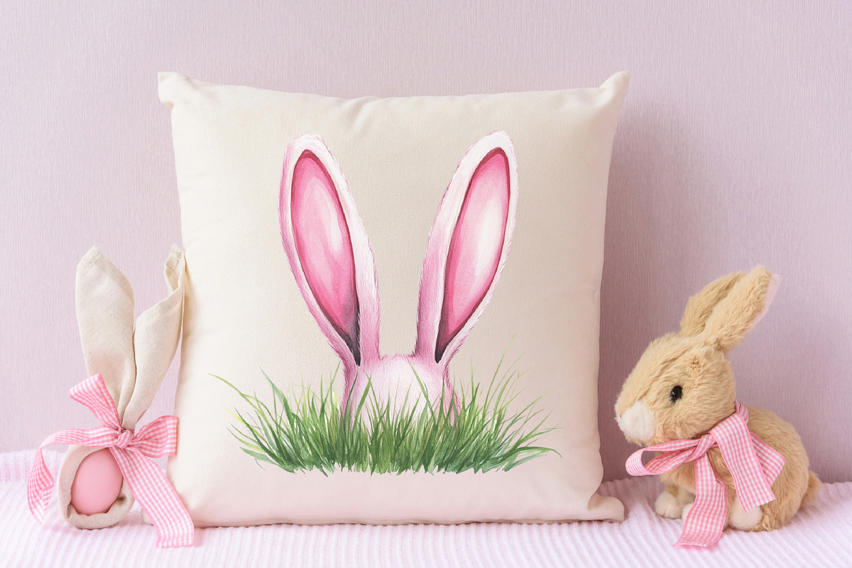 Pastel Pink Easter Watercolor Png, an Illustration by RobertsArt (Photo 4 of 7)