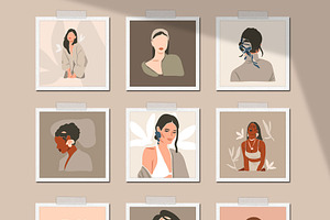 Abstract Feminine Portrait Creator