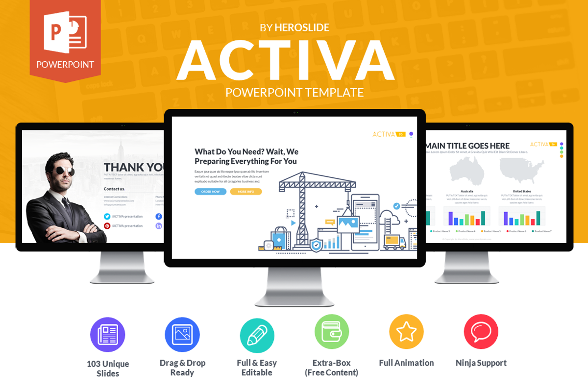 Activa Business Powerpoint Template, a Presentation Template by MeemSlide (Photo 1 of 5)