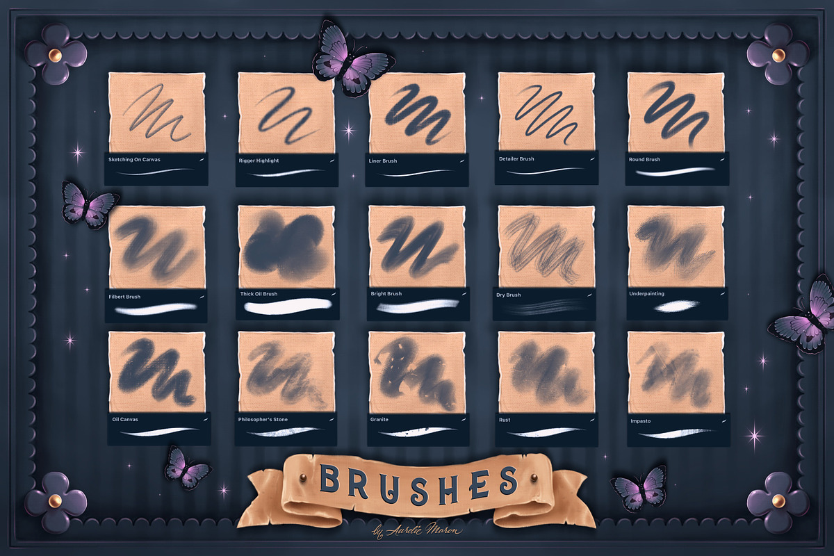 Whimsical Lettering Toolkit, a Brush Add-On by Aurelie Maron (Photo 2 of 15)