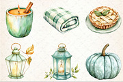 Mint Fresh Green Autumn Clipart, an Illustration by Rose Art (Thumbnail 3 of 5)