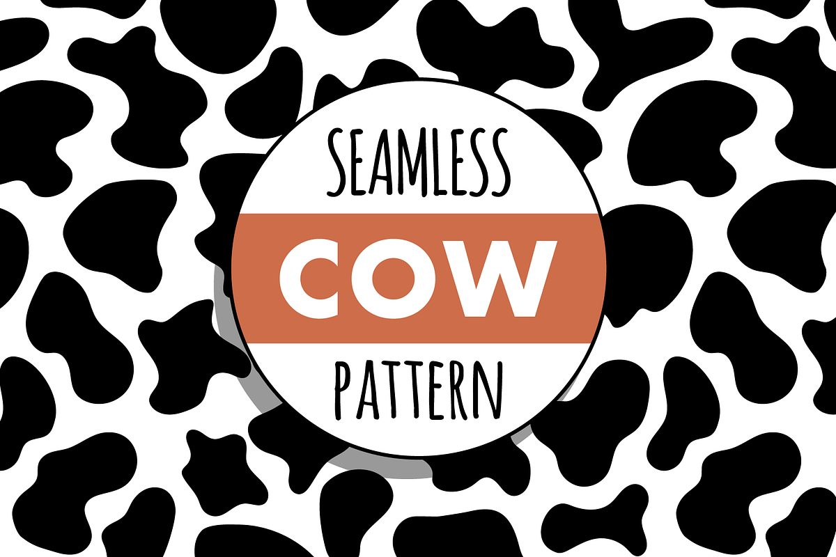 Seamless Cow pattern, a Pattern Graphic by Queen of Infographics (Photo 1 of 2)