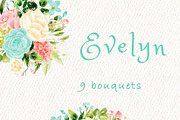 Pink mint floral clipart, an Illustration by heyiamalice (Thumbnail 2 of 13)