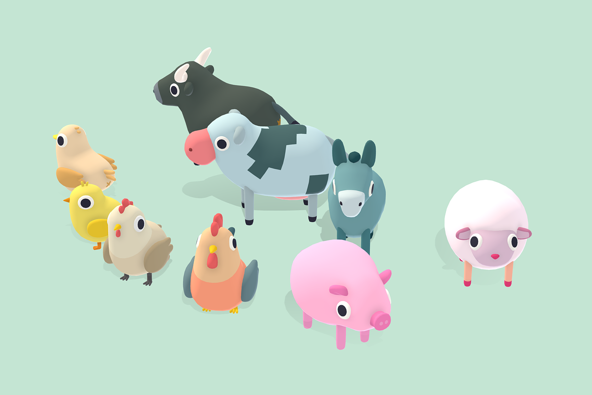 Farm Animals - Quirky Series, an Animal 3D Model by Polydactyl (Photo 4 of 6)