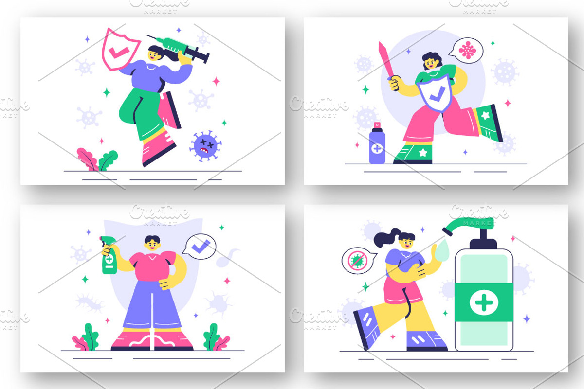 11 Antibacterial Illustration, a Healthcare Illustration by denayunebgt (Photo 2 of 5)
