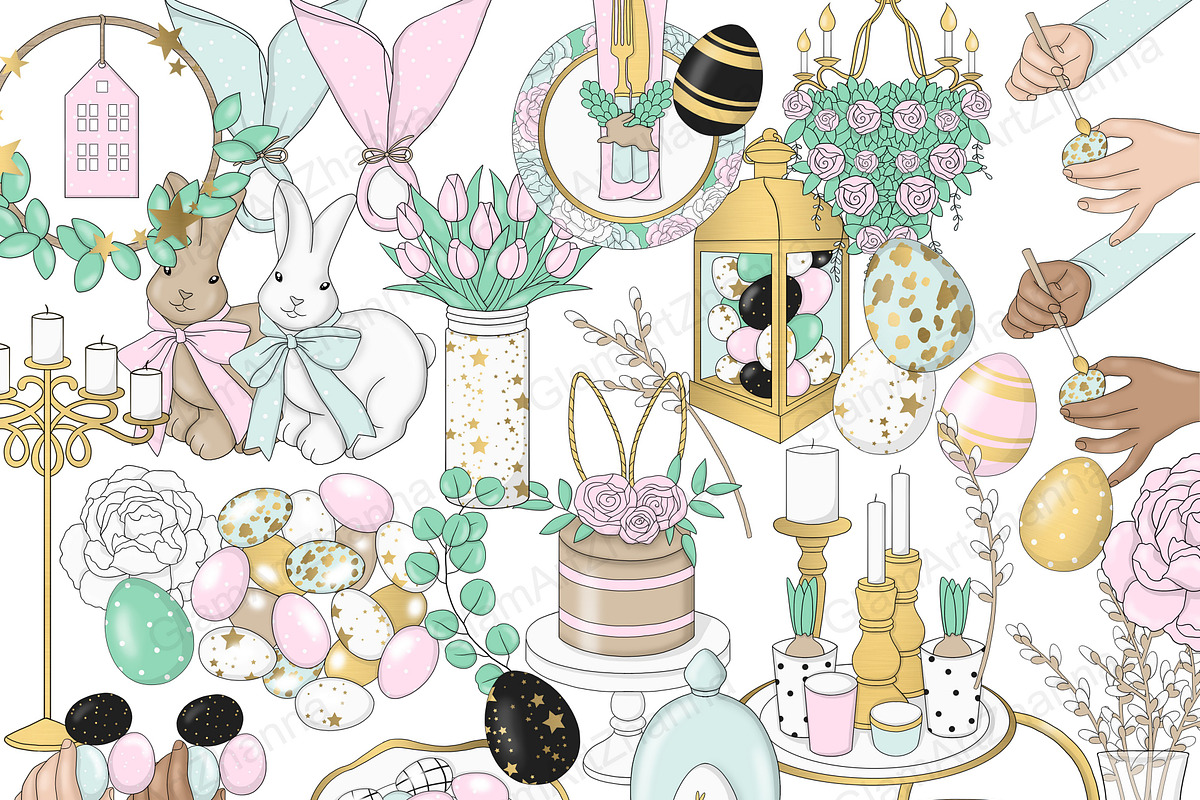 Easter Clipart, a Seasonal Illustration by GlamArtZhanna (Photo 4 of 4)