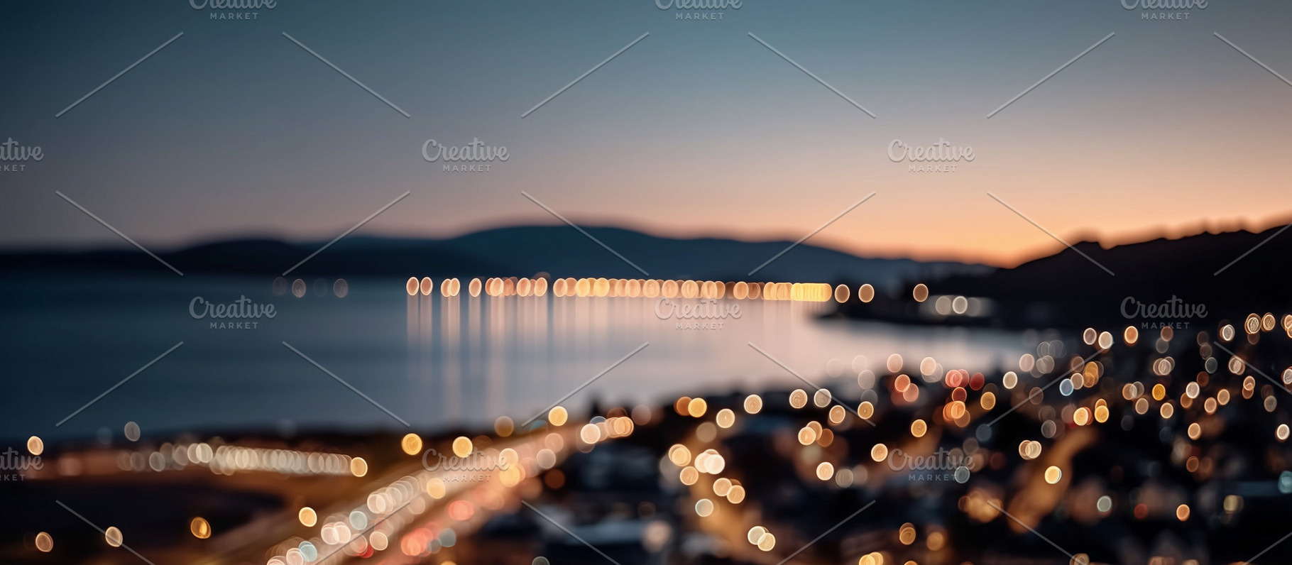 Blurred cityscape at dusk with light, a Nature Photo by MistyDay