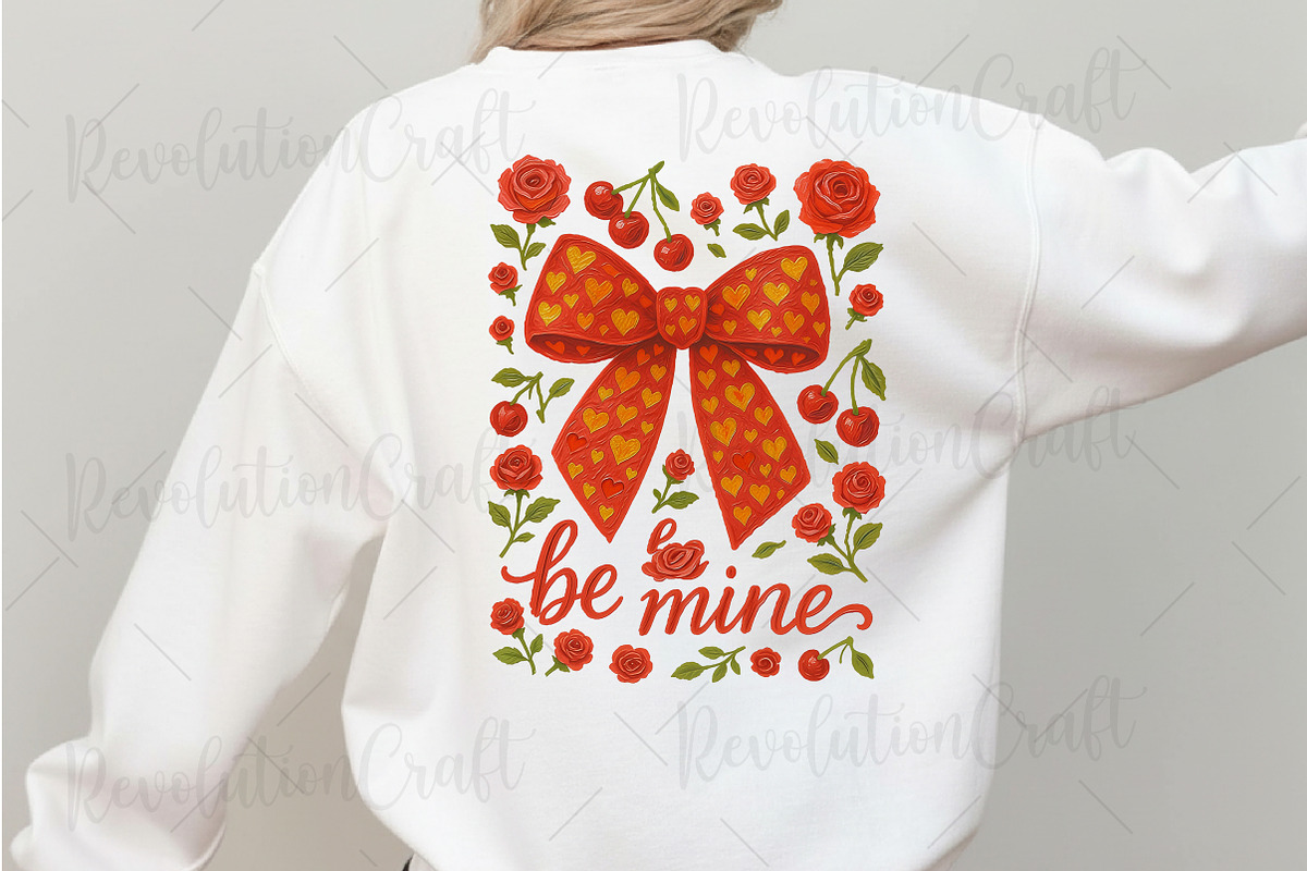 Be Mine Coquette Valentine's Bow Png, an Illustration by OK Design (Photo 5 of 6)