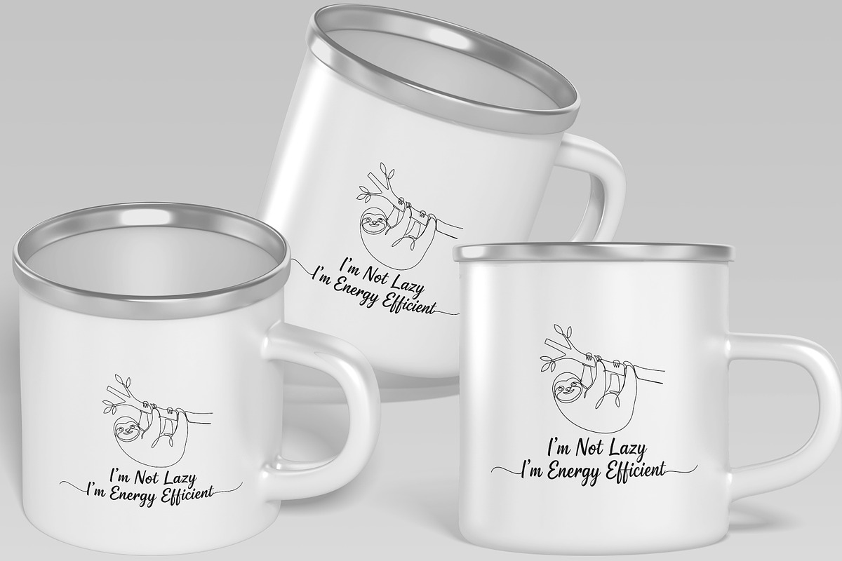 One Line Sloth Funny Quote T-Shirt, an Animal Illustration by Ghagra (Photo 4 of 7)