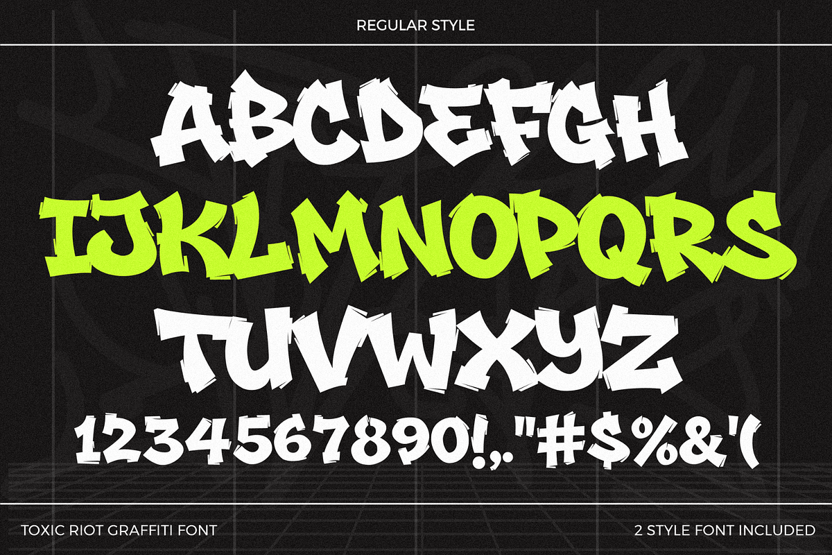 Toxic Riot - Dripping Graffiti Font, a Blackletter Font by figuree studio (Photo 7 of 8)