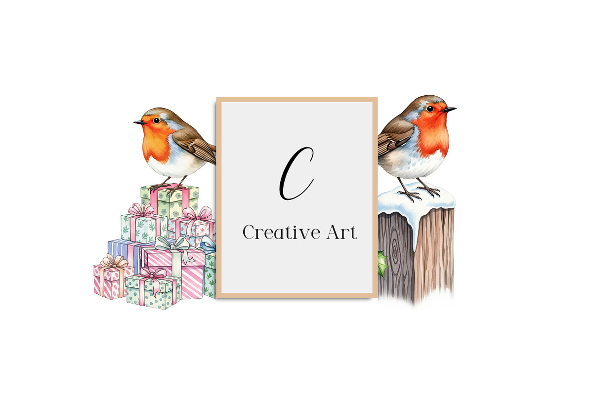 Christmas Robin Bird PNG Clipart, an Illustration by Creative Art (Photo 10 of 10)