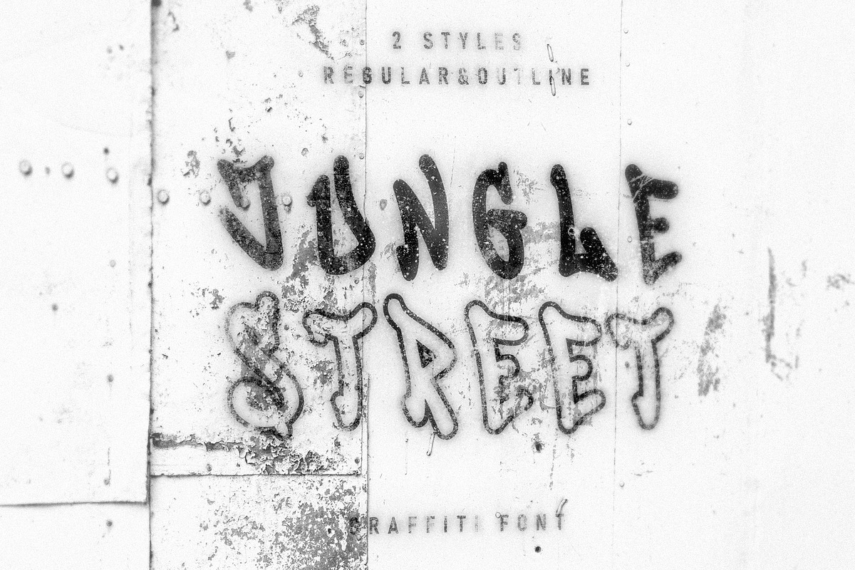 Jungle Street Font, a Handwritten Font by CuteDreamyDesign (Photo 1 of 13)