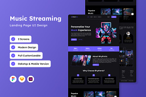 Rhythmix - Music Landing Page, a Landing Page Template by productype1