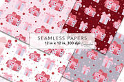 Valentine's Day Backgrounds, a Pattern Graphic by Serghei Caraulan (Thumbnail 4 of 9)