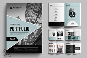 Architecture Portfolio Layout, a Brochure Template by MightyDesign