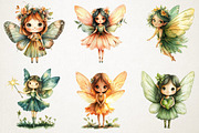 Fairyland Watercolor Clipart, Cute F, a Person Illustration by RobertsArt (Thumbnail 3 of 7)