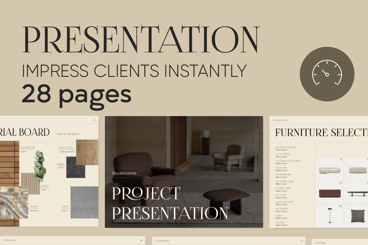 Interior design PRO bundle template, a Presentation Template by Trendingdigital (Photo 3 of 8)