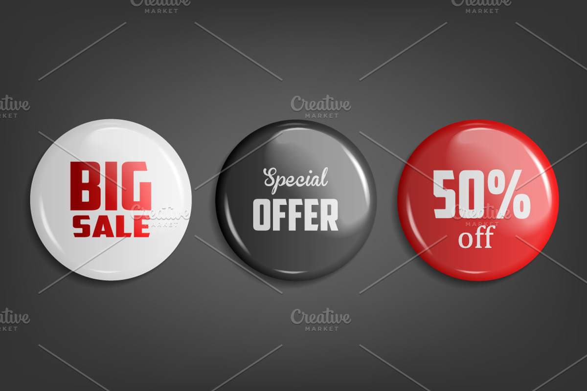 Sale Badges. 3 Colors, an Object Graphic by Vector Market (Photo 1 of 4)