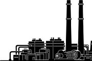 Industrial Factory Silhouette Bundle, an Illustration by Designs_River (Thumbnail 28 of 45)