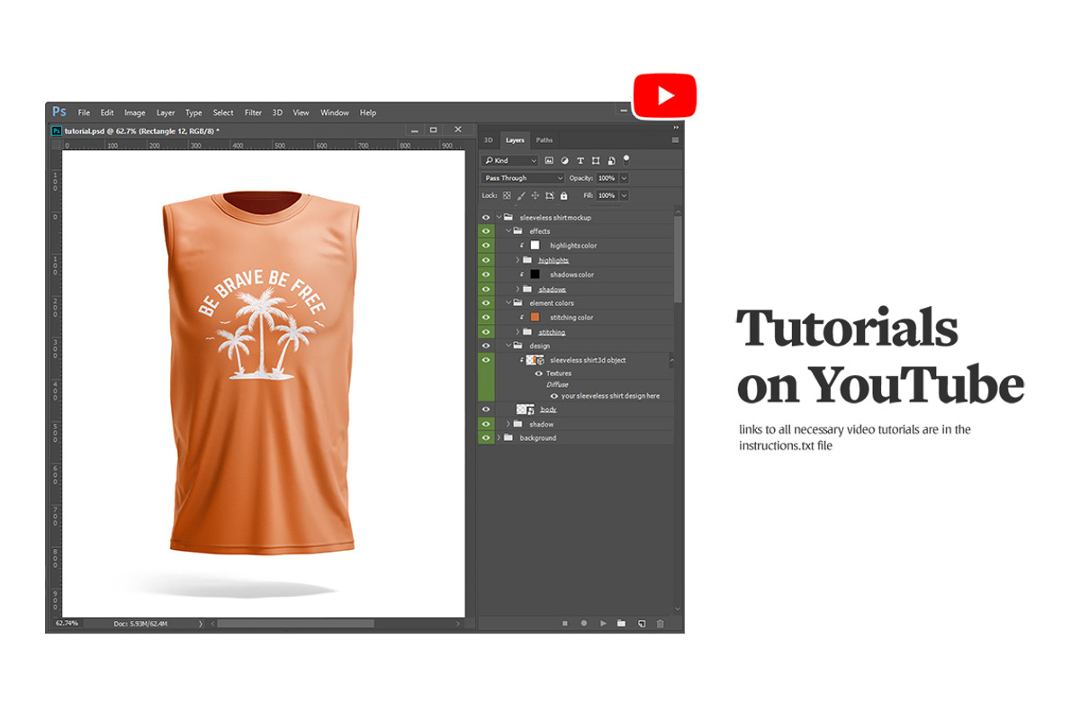 Sleeveless Shirt Animated Mockup, a Shirt Mockup by rebrandy (Photo 11 of 11)
