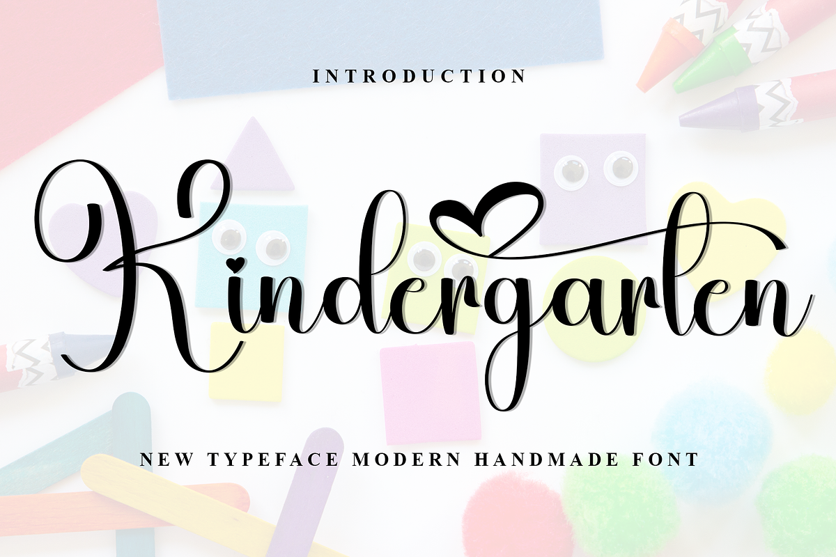 Kindergarten, a Handwritten Font by InermediaSTUDIO (Photo 1 of 8)