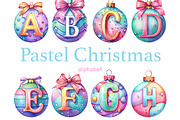 Pastel Christmas Alphabet | Xmas, a Decorative Illustration by GlamArtZhanna (Thumbnail 1 of 5)