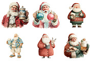 Christmas Santa Holding Beer Mug, a Graphic by CitraGraphics (Thumbnail 2 of 4)