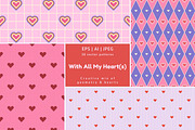 Geometric & Hearts Patterns, a Pattern Graphic by Enia Grace (Thumbnail 1 of 16)
