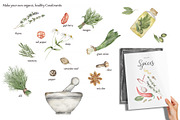 Watercolor Herbs and Spices, a Food Illustration by MayaNavits (Thumbnail 9 of 13)