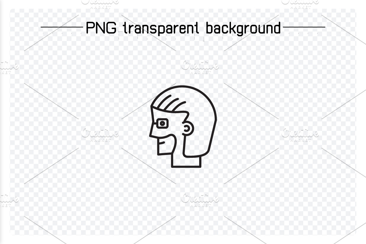 Human Head Avatars Set, an Outline Icon by Designfour (Photo 2 of 7)