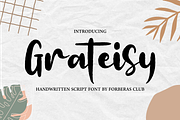 Grateisy | Script Handwritten Font, a Script Font by Forberas Club (Thumbnail 1 of 8)