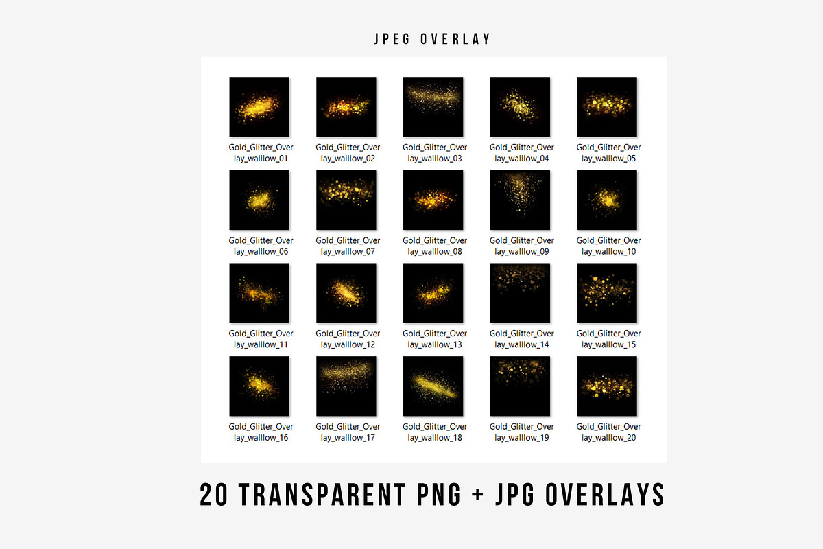 12 sparkle and glitter PNG overlays, a Layer Style Add-On by Walllow Creatives (Photo 6 of 6)