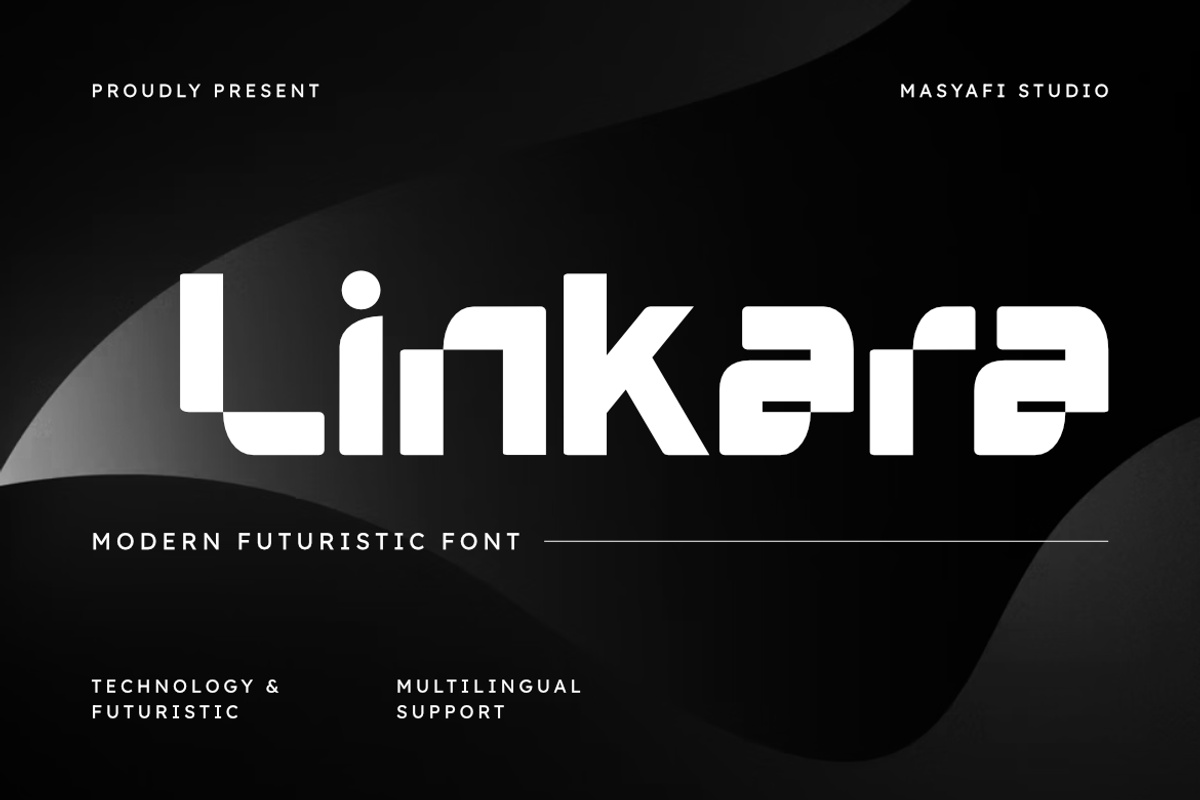 Linkara | Modern Futuristic Tech, a Symbol Font by Masyafi Studio (Photo 1 of 8)