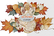 Luxury Clipart Autumn Leaves Wreath, a Decorative Illustration by Area (Thumbnail 4 of 40)
