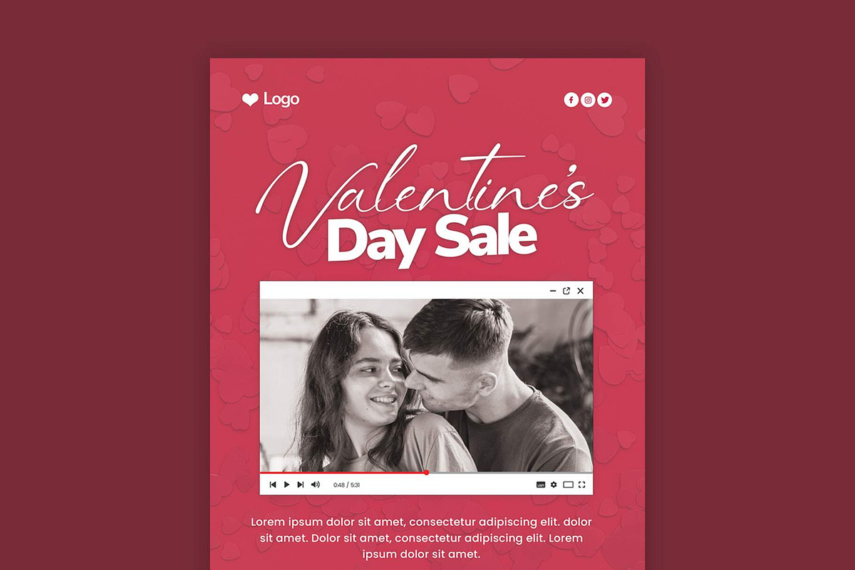 Valentine's Day Modern Flyer, a Flyer Template by Saman Osama (Photo 2 of 3)