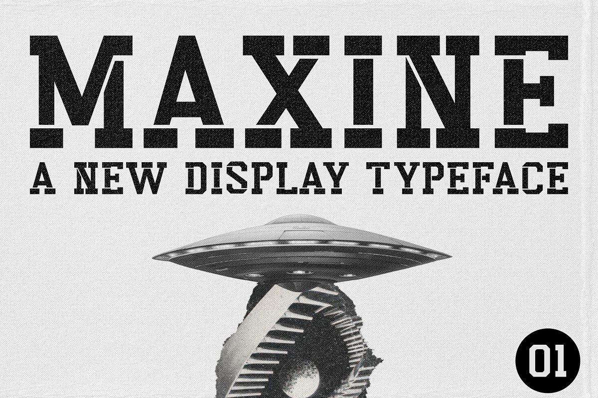Maxine - Display Font, a Slab Serif Font by Almeera Std (Photo 1 of 5)