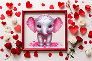 Cute Animals Valentine Clipart 2026, an Illustration by RobertsArt (Thumbnail 5 of 6)