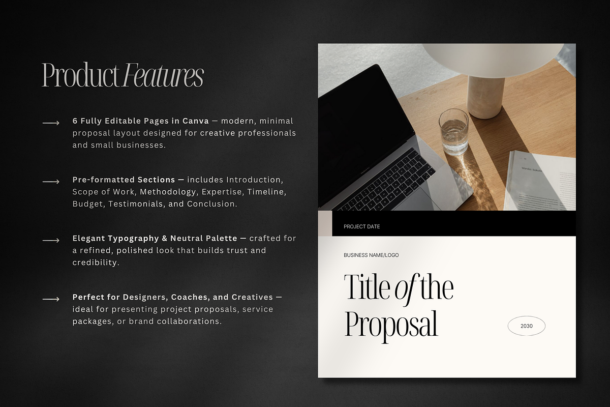 Project Proposal Canva Template preview 2