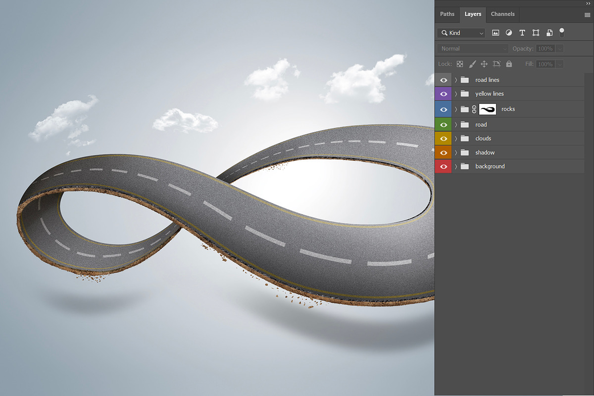 Infinity road or endless road, a Transportation Illustration by Nomad (Photo 4 of 4)