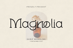 Magnolia - Serif Font Monoline