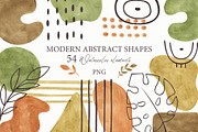Watercolor Abstract Modern Shapes, an Object Graphic by OrangePeafowlArt (Thumbnail 1 of 13)