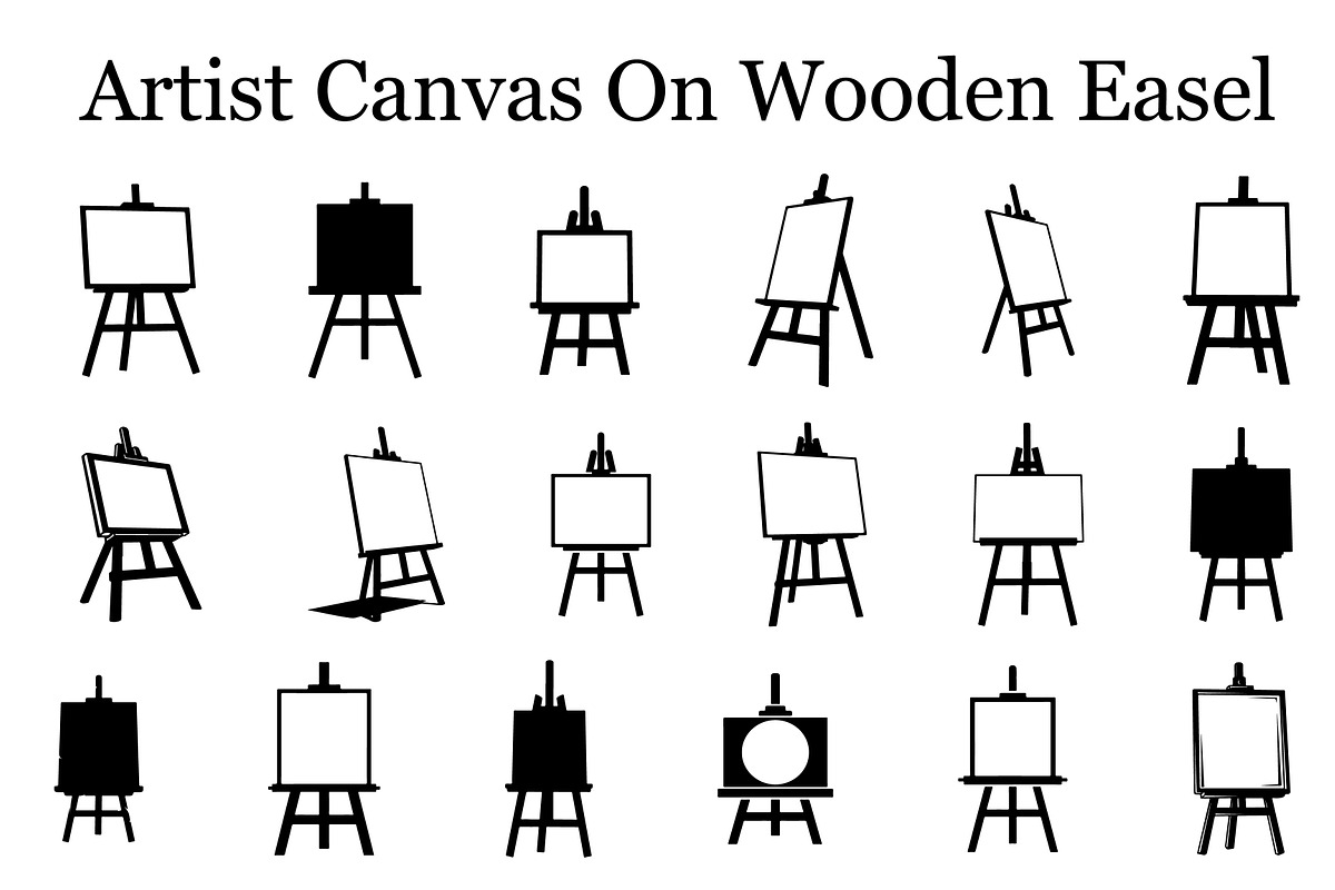 Artist Canvas On Wooden Easel Icon, an Icon by Gfx_Store (Photo 1 of 10)