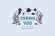 Sealife Silhouettes Illustration Set, an Animal Illustration by rouxsupplyco (Thumbnail 16 of 16)