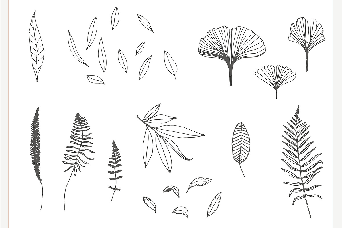 Romantic Leaves Collection, a Pattern Graphic by Youandigraphics (Photo 7 of 19)